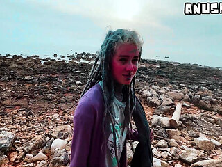 Public Blowjob Cumshot to the Face in Broad Daylight