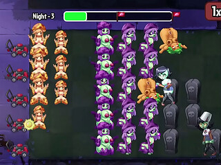 Only at night the naughtiest bitches comes out - Plant vs Zombies Sexlawn ep4