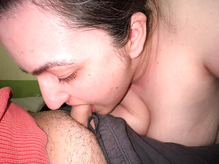 Uncut stranger fuck my pink pussy and mouth before my husband come home ! Maybe next time he will fuck my ass , too !