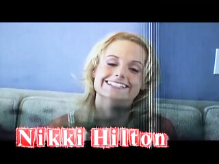 Petite Nikki Hilton enjoys a wild threesome with two big cocks.