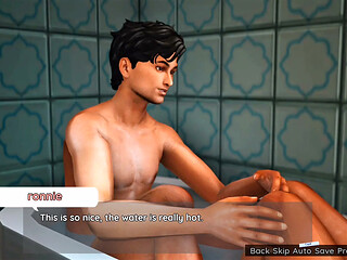 Leela and Ronnie in bathtub