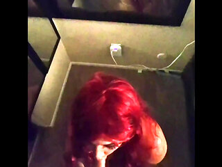 Redhead tinder  slut gets facial and swallows