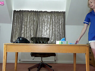 Nurse Plays in Latex Medical Gloves - Mp4