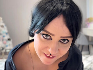 Goth girl fucks hard and enjoys a big cock