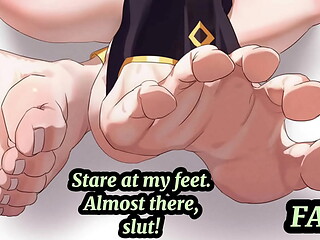 (Hentai JOI) 4 Minute Challenge: Feet and Armpit Worship PART2 (femdom, beta safe, premature)