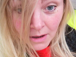 Kiity Queen Teasing and Showing off in the Warehouse. Blond Mature MILF