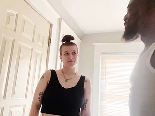 Tomboy sis gets her lesbian pussy pounded by a bully
