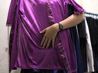 Try on Haul Satin Dress and Lingerie