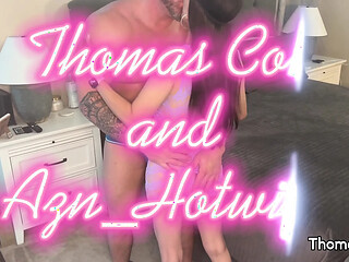 Petite cheating wife gets fucked by muscular dude
