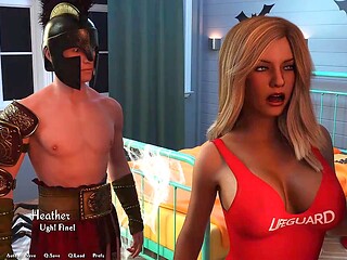 Gagging blowjob, porn game, visual novel