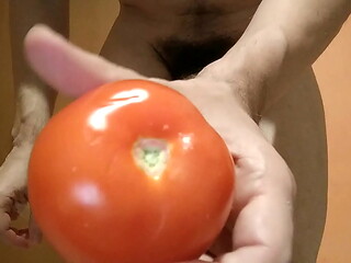 A tomato? It can'_t be missing from my personal collection of objects inserted in my ass