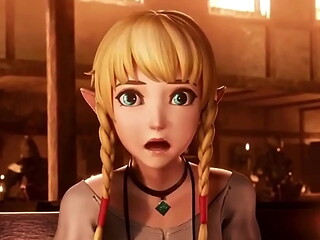 3D tavern elf girl creampied