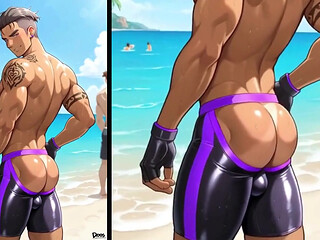 Anal Sex at Santa Monica Beach. Yaoi Hentai Animation