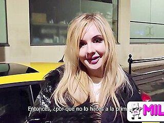 Nice-looking Skinny Blond Accedes To Go To The Hotel For A Hawt Photo Shoot