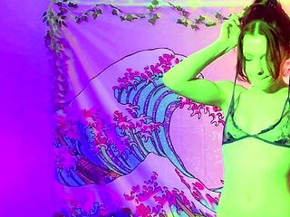 Lovely Amateur teen brunette masturbating outdoor