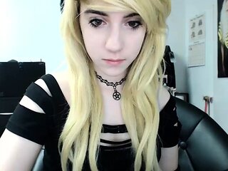 Curly Blonde Teen Records Solo Dildo Masturbation More at
