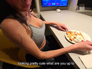 Cafe Stranger Invited to My Room and I Got the Best Fuck of My Life