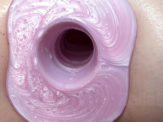 Pissy Coconut Pee in My Ass with Hollow Buttplug and Anal Fuck