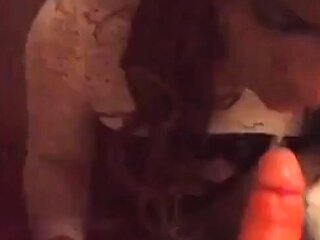 Crossdresser Gets Cummed On After Sucking Cock