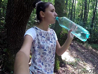 Pissing in the Woods and Wiping Pussy with a Leaf - Compilation