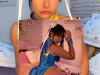 HOT CHUN LI COSPLAY EMANUELLY RAQUEL TEASING WITH HER BIG BRAZILIAN ASS