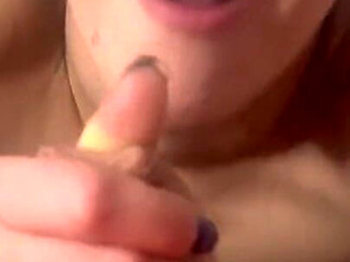 POV - This French Petite Slut Sucks My Cock, Does a Footjob and a Titjob and Gets a Cumshot