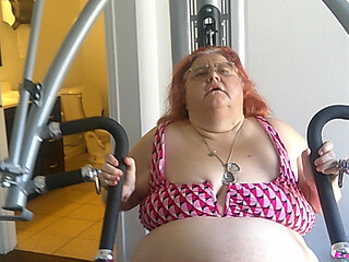 Big Beauty Nurse Vicki Is Exercising in the Gym Part 1