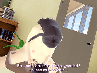 TEACHER HAS SEX WITH STUDENT IN THE LIBRARY taboo POV +18 3D HENTAI