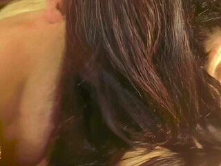 The Girl with Glasses Gets Her Hairy Pussy Pounded and Her Ass Smashed