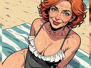 Revealing Swimsuits with Mature Cleavage (naughty Ai)