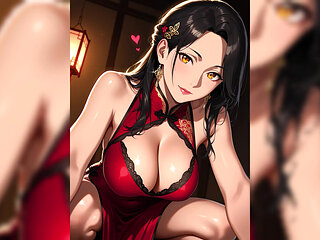 Red Dress Seductive Waifu