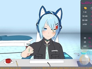 AI anime babe moans while fucked by toys