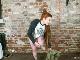 Emo Tattooed Teenager Bryla in Nude Video Casting Interview