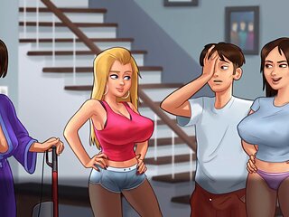 Summertime saga, game playing game, sex game playthrough