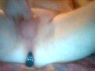 Masturbate my cock with dildo in ass