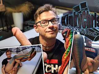 Kinkychrisx - Rainbow Stockings and Fishnet Pantyhose