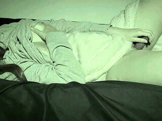 Almost Caught! Night Vision Masturbation on Friend's Couch - Amateur Italian Teen Arty Von Fingering Pussy to Real Orgasm