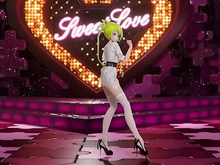 Hatsune Miku Shake It Hentai Vocaloid Undressing Dance Tatto White Socks Mmd 3D Blonde Hair (CLIP)