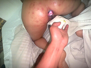 beck side fuck and sex toy . back side sextoy front side cock