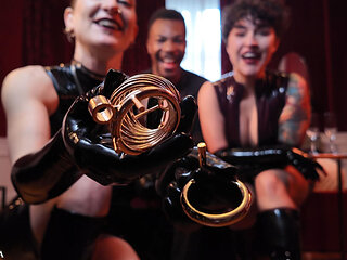 Cuckold Sph Humiliation in Latex with Miss Electra & Rooster