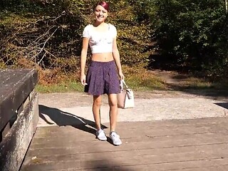 Tight babe with natural tits enjoying that doggystyle