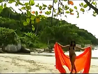 Brown hole slut enjoys a tropical island getaway with her boyfriend.