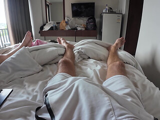 I Start Playing with My Dick, She Can't Resist, Grabs It and Starts Sucking!