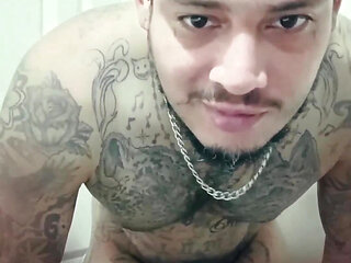 young Sexy Colombian Latino boy shaking penis and ass