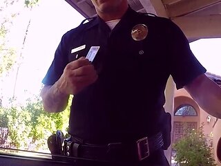 Teeny hottie sucks the police before getting fucked