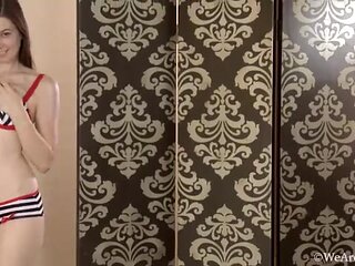 Trying on lingerie with hairy Taliah Mac - WeAreHairy