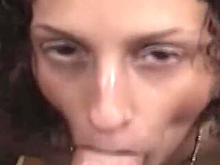 Curly Hair Teen Having Fun with a Cock Until Cumshot