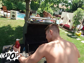 TWINKPOP - Benjamin Blue Sucks Off His Stepdad Markus Kage After Drizzling Mustard On His Hard Cock