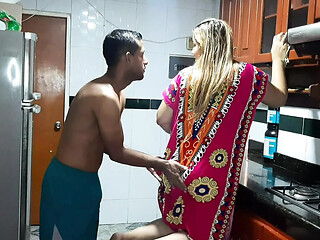 Stepson gets a massage and sucks cock from hot mom