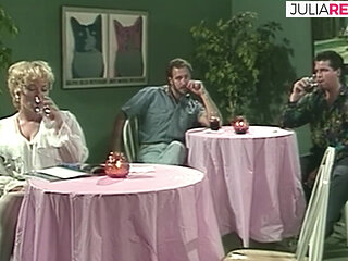 Blonde milf gets pussy licked while out relaxing with friend